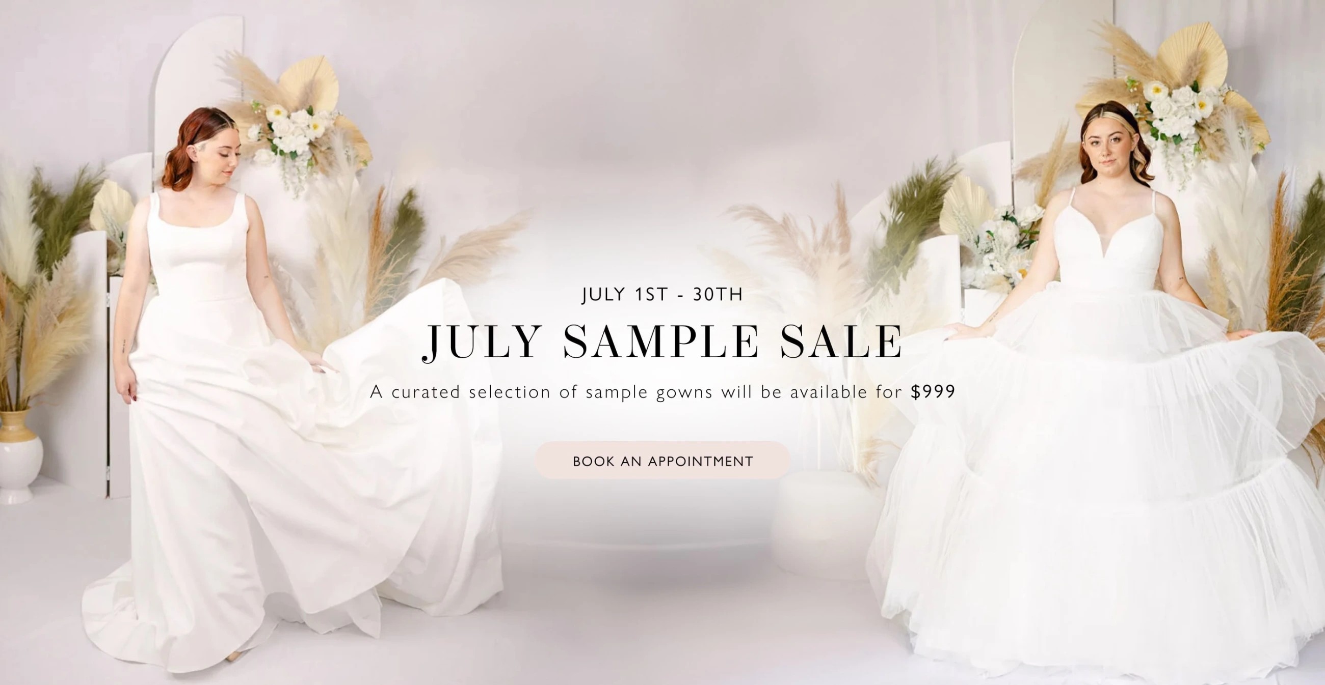 July Sample Sale desktop banner