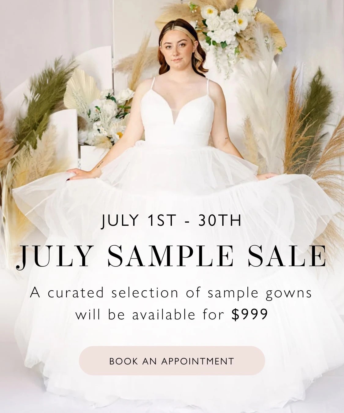July Sample Sale mobile banner