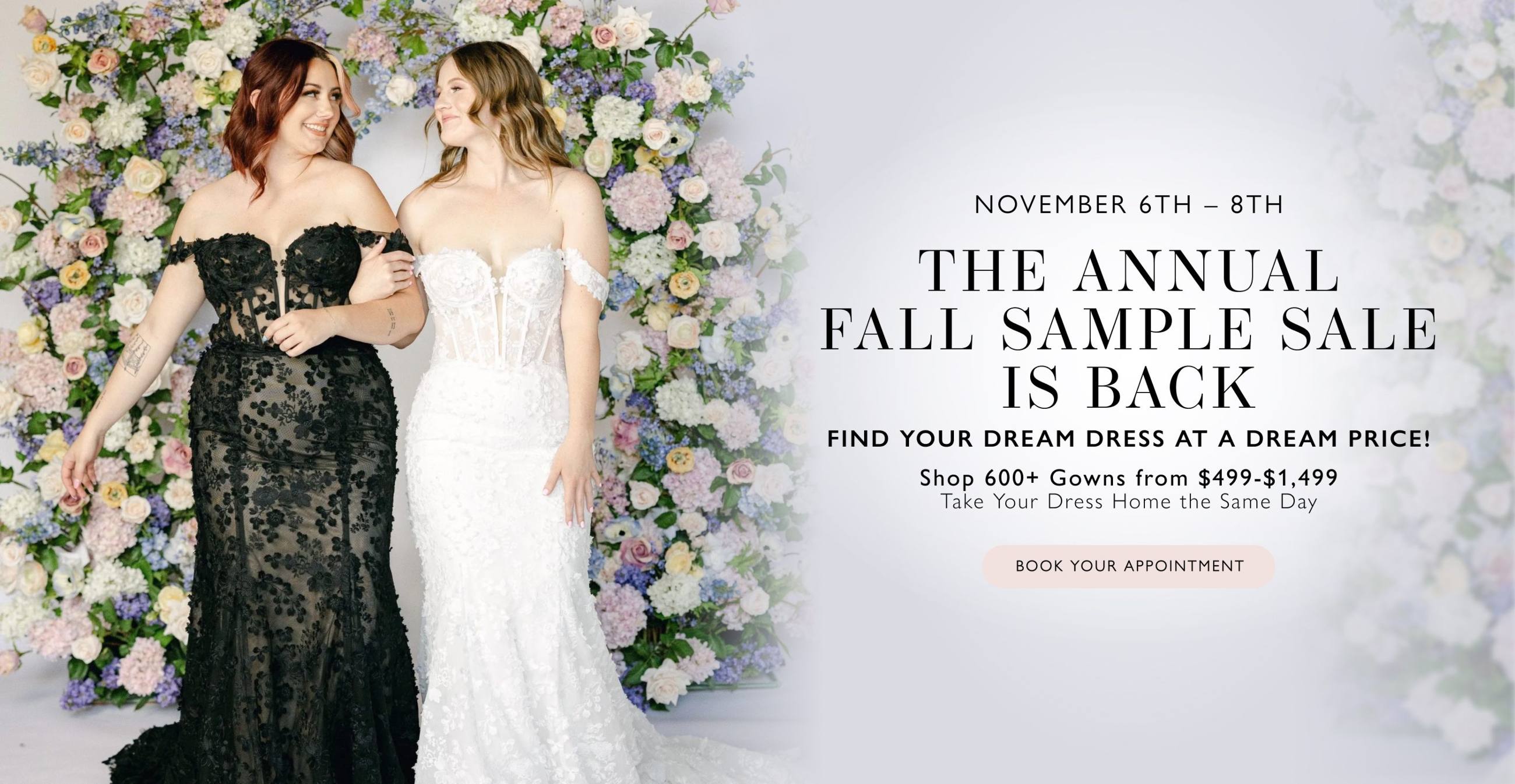 the annual fall sample sale banner desktop