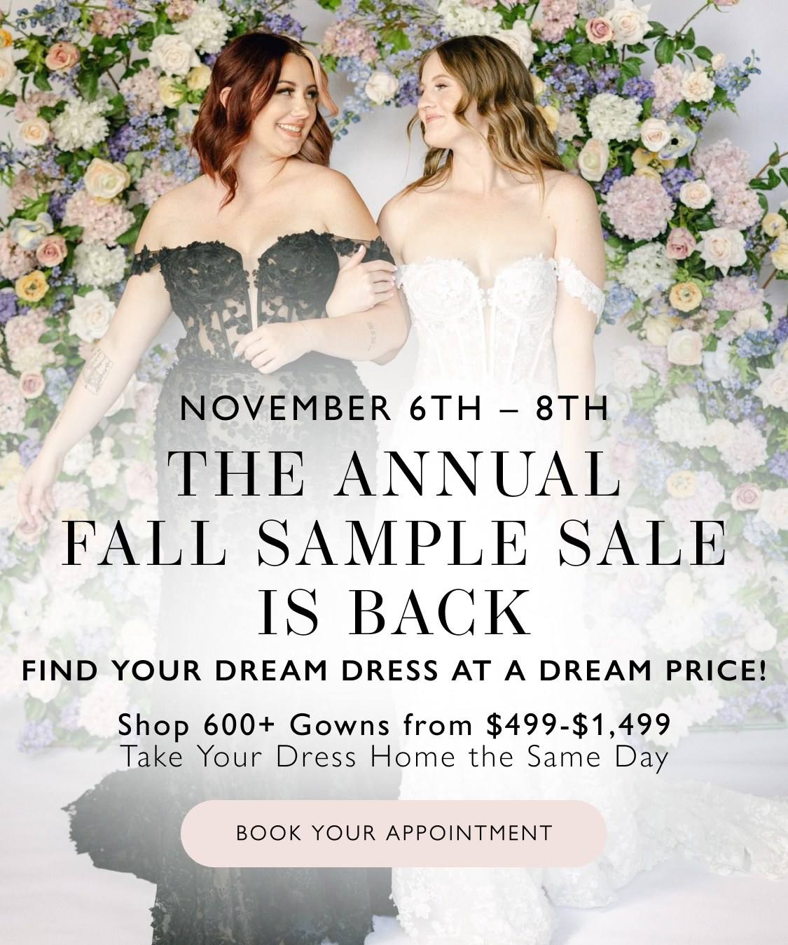 the annual fall sample sale banner mobile